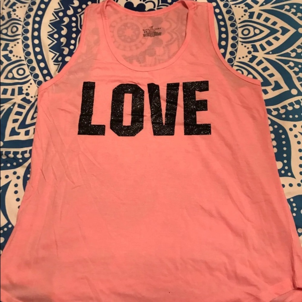 Pink Glitter Tank Top